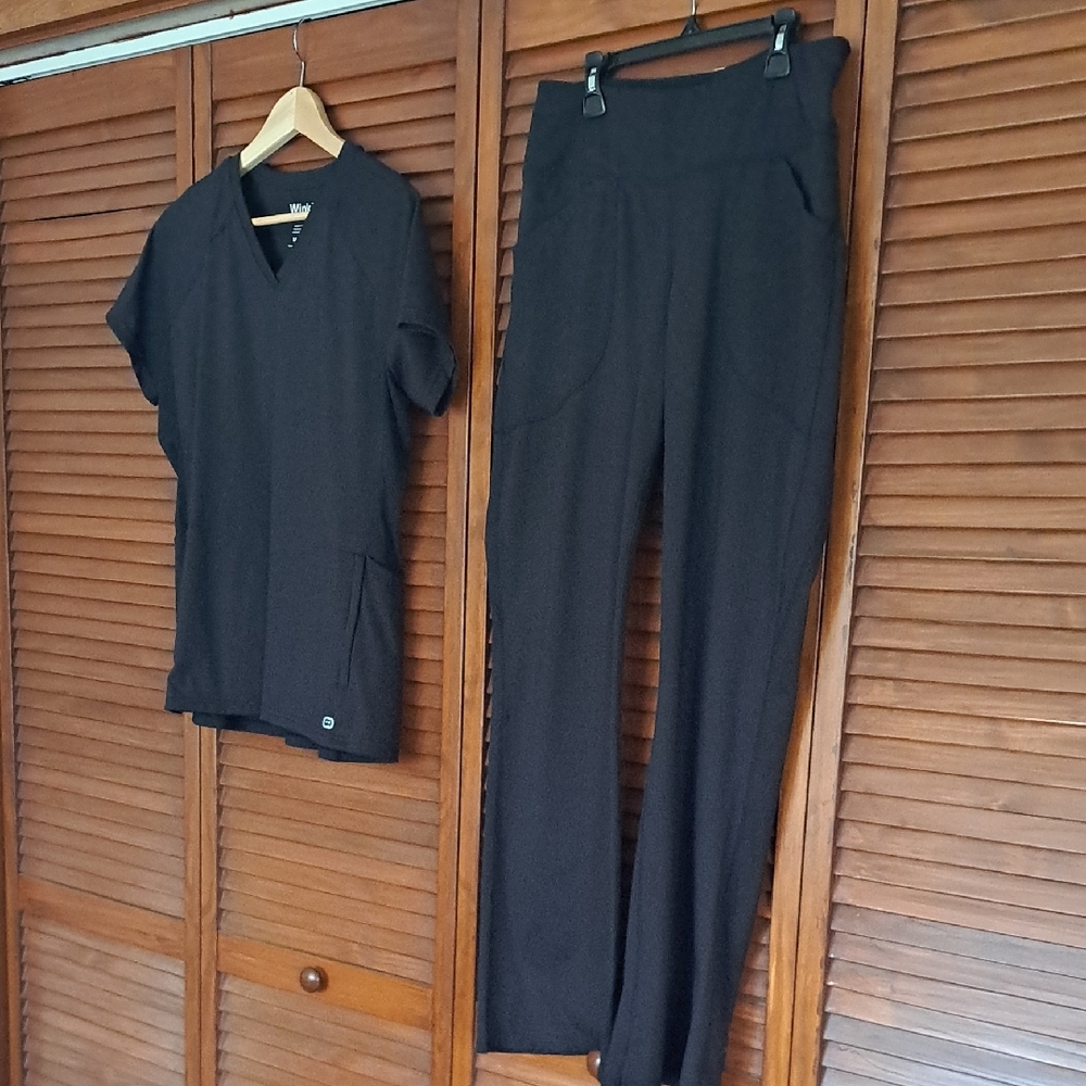 WonderWink Black Boot Cut Pants